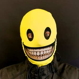 Smiley Grin Design 3d Effect Lycra Fabric Face Mask Halloween Scary Fs228 Ebay