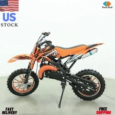 New 49cc Mini Dirt Bike Gas Powered 2 Stroke Kids Pit Bikes Off Road Motorcycle