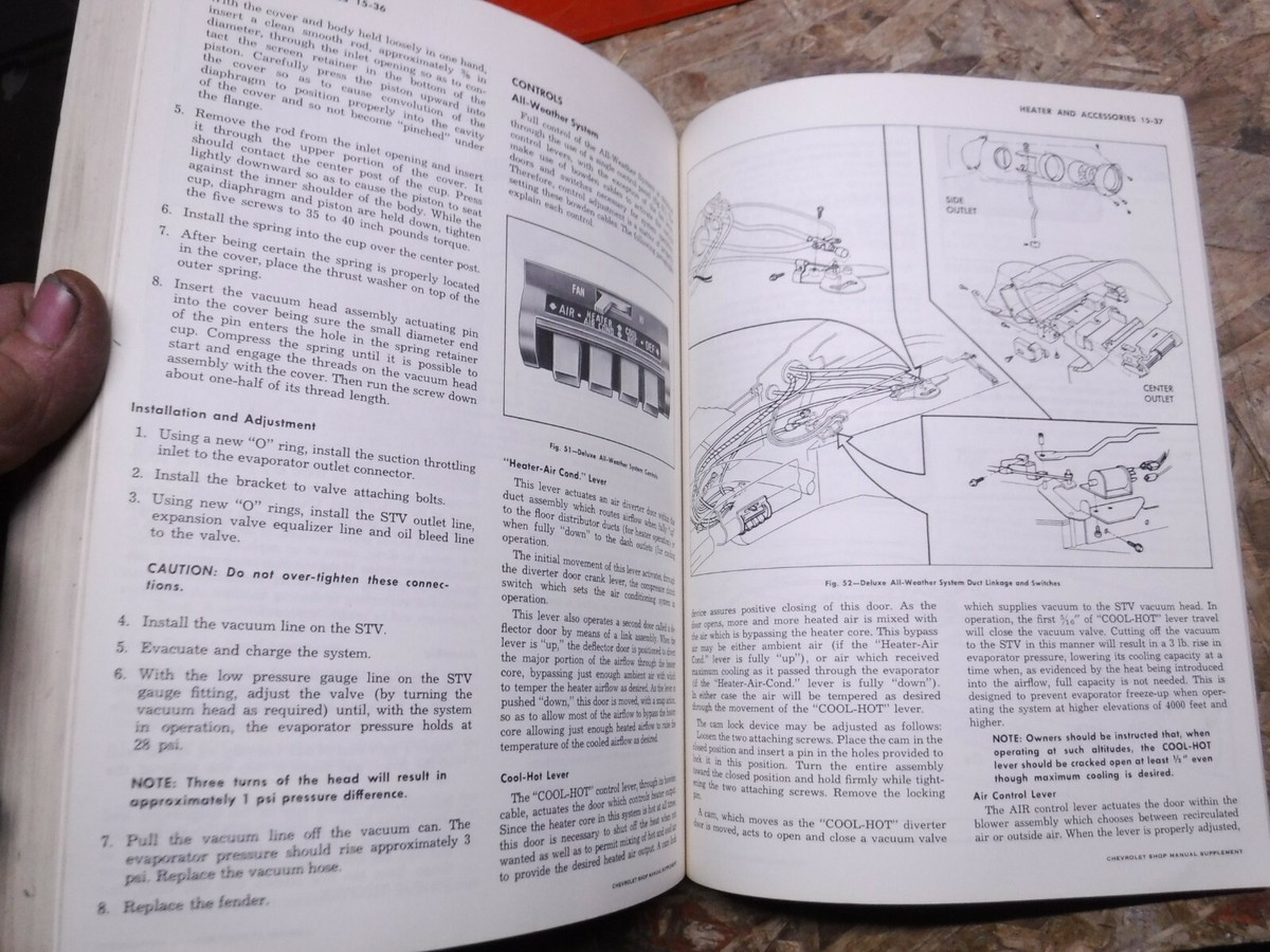 1964 Chevrolet Bel Air, Biscayne, Impala Shop Service Repair Manual Supplement 1107039
