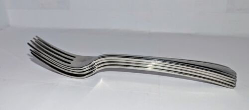 Forchetta insalata posate Hampton Silvermith Elana x4 forchette inox lusso vintage A+! - Foto 6 di 6