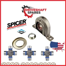 OEM DANA SPICER CARRIER BEARING and 3 U-JOINTS Kit FORD F250 F350 2WD DRIVESHAFT