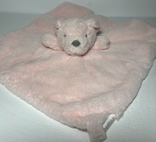 Mudpie Plush Teddy Bear Pink Lovey Security Blanket Stuffed 13 inch SUPER SOFT - Picture 2 of 16