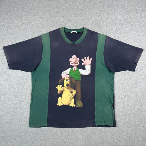 VTG Wallace & Gromit T Shirt Mens XL Colorblock St Michael Marks & Spencer