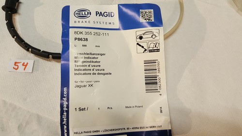 NEU HELLA PAGID Warnkontakt Bremsbelagverschleiß JAGUAR F-Type XJ XK Sensor - Bild 3 von 3
