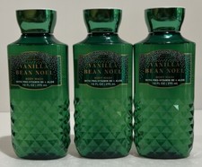 Bath  Body Works VANILLA BEAN NOEL Body Wash 10 FL OZ / 295 mL SET Of 3 NEW