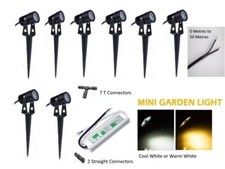 Complete Kit LED Garden Light set 12 v volt 3W Outdoor mini spotlight  Driver i