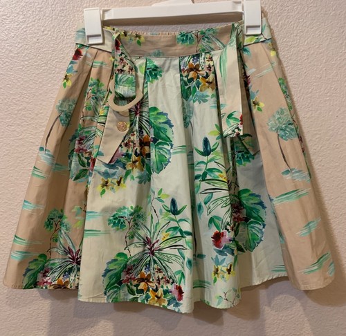 NWT ZARA GIRLS TROPICAL PRINT FRONT POCKET HEART BUCKLE SKIRT SIZE 10 $35.90 - Picture 5 of 12