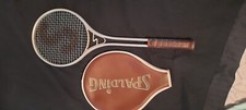 Vintage 1970s Spalding Tennis Racket Smasher 3 Made In USA 4 5/8 M with Cover