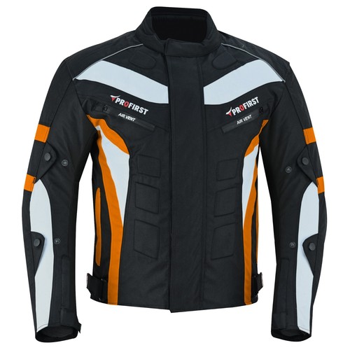 Men's CE Armoured Waterproof Textile Cordura Motorcycle Riding Jacket and Gloves - Picture 38 of 50