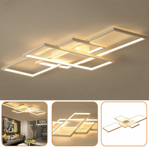 Square LED Ceiling Light Flush Mount Kitchen Bedroom Lighting Fixture Lamp 80W - Picture 18 of 34