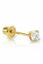 thumbnail 2  - 1 Genuine Diamond Tiny Stud Screw Back Earring in 10k Solid Yellow gold