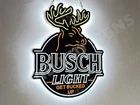 Deer Buck Get Bucked Up Hunting Hunters Beer 20" Vivid LED Neon Sign Wall Decor