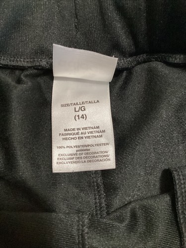 Adidas Girls 14 Jogger Pants Youth Black Warm-up Sweatpants Gold Three Striped - Picture 6 of 12