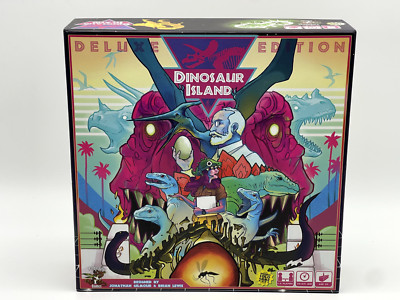 Dinosaur Island Deluxe Edition - Brettspiel + gefalteter Weltraumeinsatz & Metallmünzen