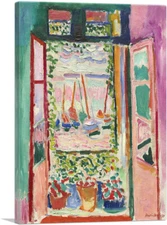 ARTCANVAS Open Window - Collioure 1905 Canvas Art Print by Henri Matisse