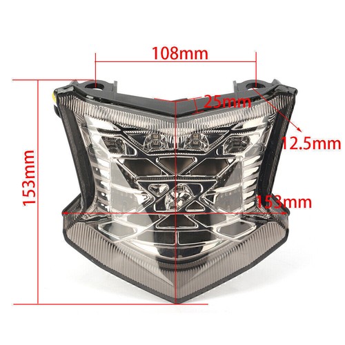Smoke Rear LED Turn Signal Taillight Lamp for Kawasaki Z900/Z650 ABS 2017-2023 - Picture 8 of 11