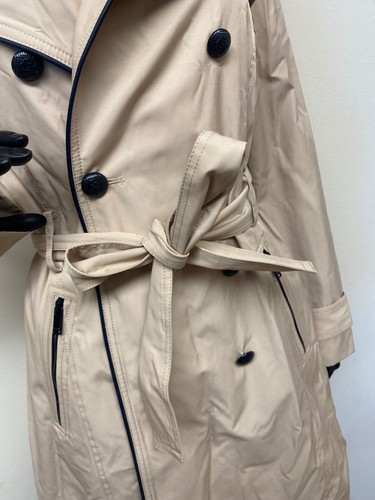 GUESS Women's Khakhi Double Breasted Hooded Belted Trench Coat NWT - Picture 4 of 7