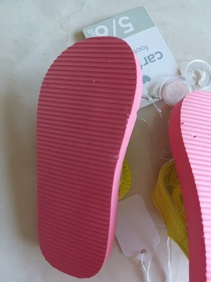 Carter's Sealife 粉色/黄色拖鞋凉鞋 带背带 - 5/6 幼儿 — 第 2/2 张图片