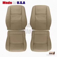 FITS 1990 to 1997 Toyota Land Cruiser - Driver Passenger Leather Seat Covers Tan