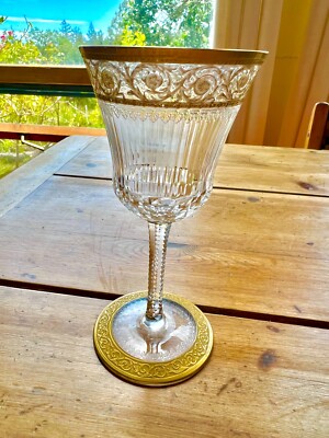 St Louise Thistle  24k Burgandy Wine Glass  