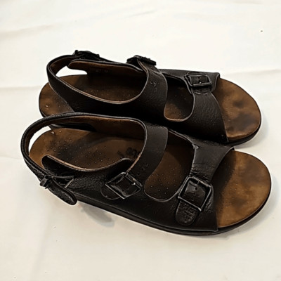 SAS Tripad Comfort Bravo Brown Leather Buckle Sandal Shoes  display picture 1