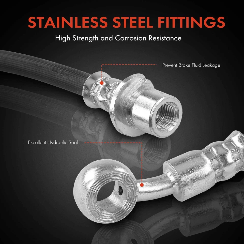 Manguera hidráulica de freno delantera izquierda y derecha 2 piezas para Acura RL 1996-2004 01465SZ3000 Foto 4 de 4