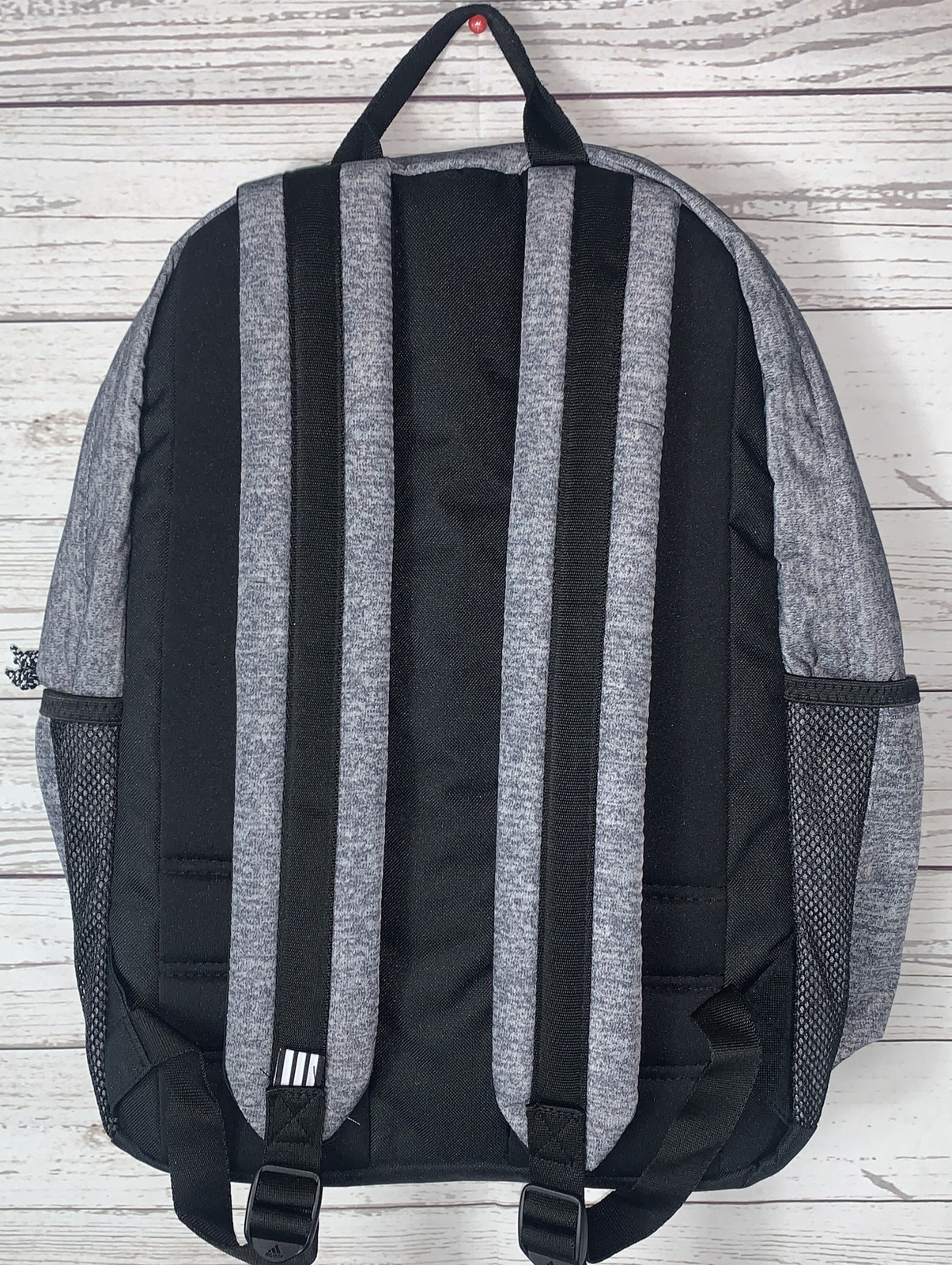 adidas League 3stripe Backpack Laptop School Gym BOOKSACK Gray for