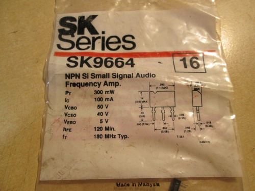 RCA/Thomson SK9664 small signal audio transistor