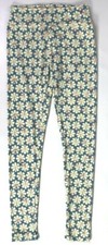 New LuLaRoe Leggings OS One Size Ivory Blue Floral Multicolor Unicorn NWT B0279