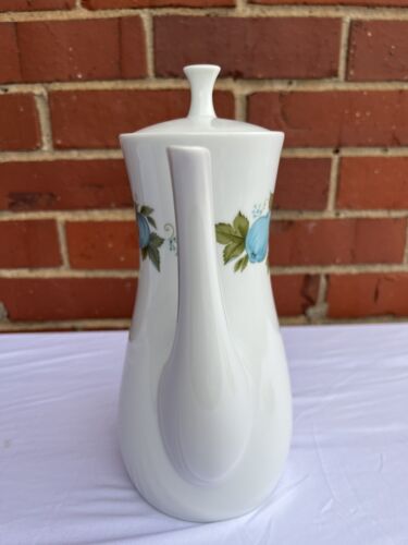Vintage Noritake BLUE ORCHARD CooknServe 6695 Coffee Pot 10” Hard To Find - Picture 3 of 11