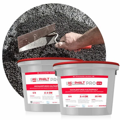 50 kg Kaltasphalt 0-4 mm EASYPHALT PRO Reparaturasphalt Asphalt Kaltmischgut