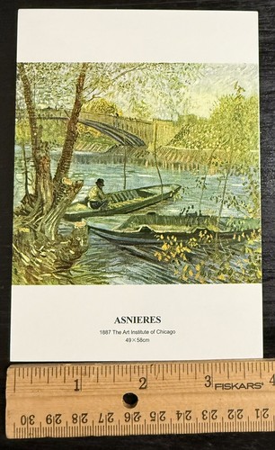 Van Gogh Asnieres Postcard Ephemera Journal Scrapbook Card #4914 - Picture 4 of 4