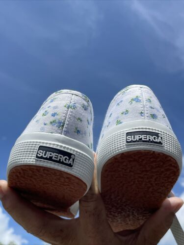 SUPERGA Fantasia Sweetheart Blue Rose Sneakers NEW Mens 6.5 Womens 8 ❤️blt11j13 - Picture 8 of 9