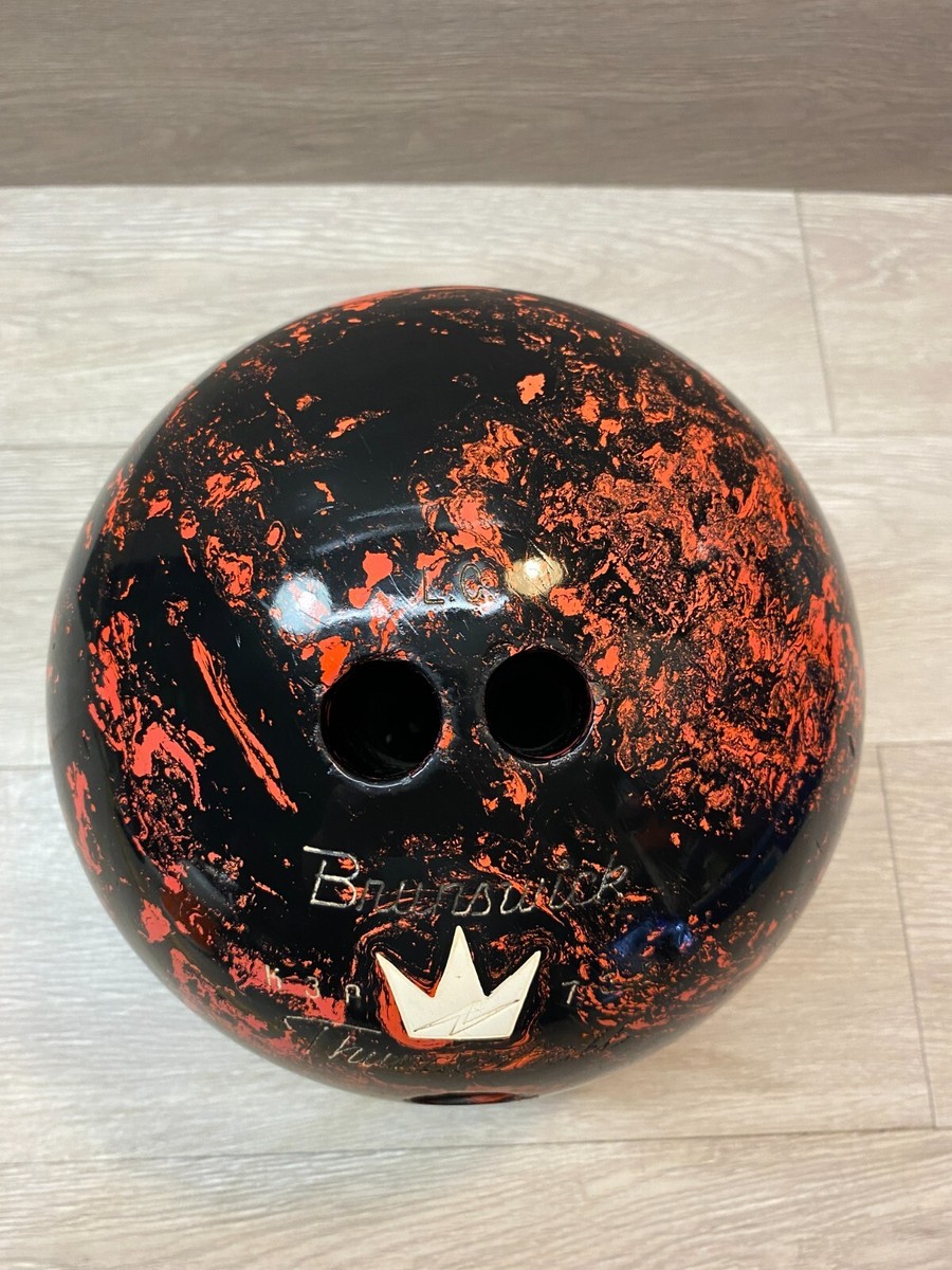 Retro 70s Brunswick Thunderball K3A733 Bowling Ball Red And