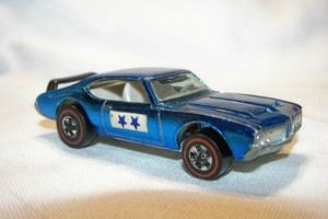 Original-Vintage-Hot-Wheel-Redline-Mattel-1970-Blue-Olds-442-Very-Nice-See-Pic
