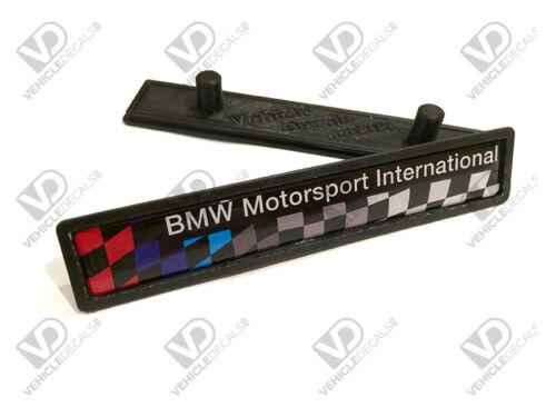 BMW E36 COMPATIBLE M3 BMW MOTORSPORT INTERNATIONAL (BLACK EDITION) DOOR BADGES - 第 1/1 張圖片