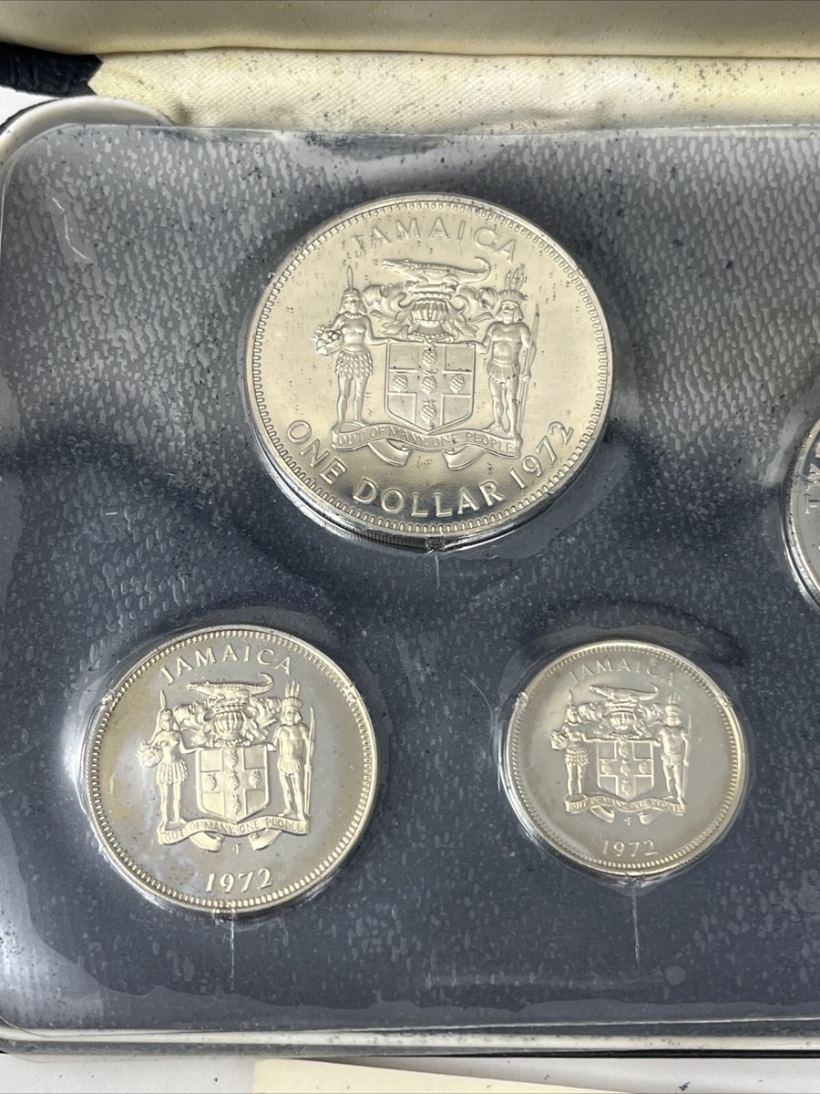 Jamaica 1972 Proof Set Franklin Mint 7 Coins Original COA