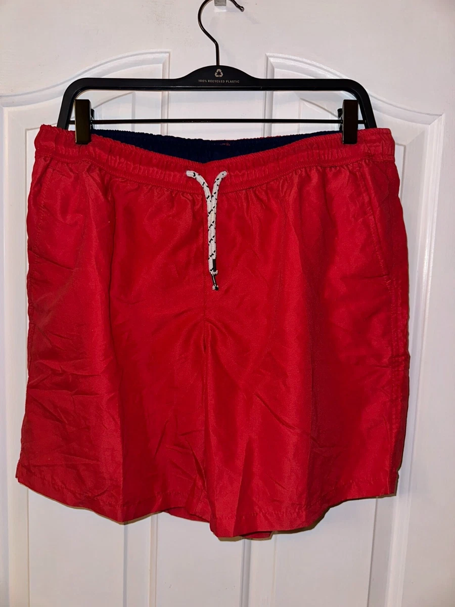 Mens Medium M River Island Red Swim Shorts Trunks eBay