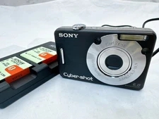Sony Cyber-shot DSC-W50 6MP Digital Camera Black/Silver Japan Menu Tested Works