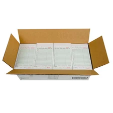 NATIONAL CHECKING G4797 2 Part Green Tint Carbonless 13 Line Guest Check 50