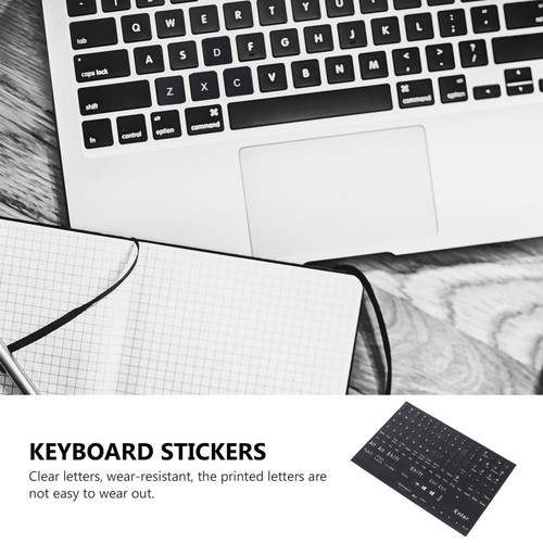 2 Sheets English Keyboard Stickers Letters Replacement Large Print - 第 3/12 張圖片