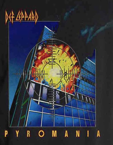 Camiseta Def Leppard Pyromania Álbum Cubierta Nueva Oficial Para Hombre Negra - Imagen 3 de 4
