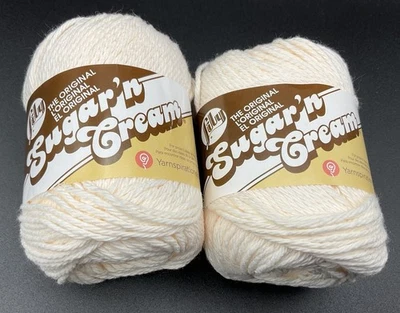 Lot of 2 - Lily Sugar ‘N Cream 4 Ply Cotton Yarn - Soft Ecru - 2.5 Oz Skeins - Image 1 of 4