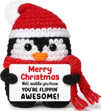 Christmas Handmade Crochet Penguin - Mini Emotional Inspirational Gifts for Wome