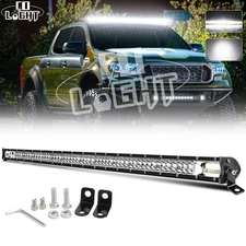 Slim 42"inch LED Light Bar Combo Dual Row Spot Flood Truck Offroad Driving 44"