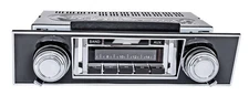 JEGS 48050 Classic 230 Series Radio 1967-1968 Chevrolet Camaro Black Bezel Chrom