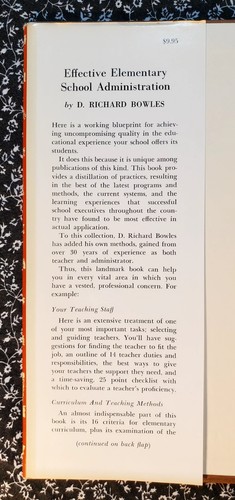 Effektive Grundschulverwaltung von D. Richard Bowles, 1968, HC/DJ - Bild 7 von 24