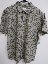 NWT O'Neill Sustainable Eco Print Floral Multicolor Short-Sleeve Shirt Large