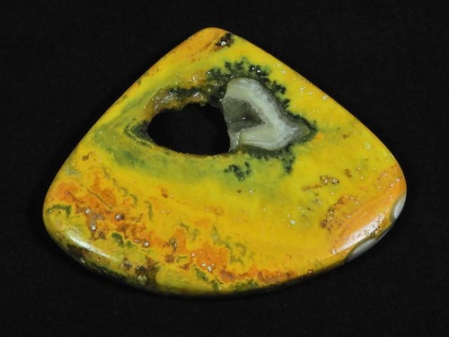 46X57X06MM Natural Bumble Bee Jasper Pear Cabochon Loose Gemstone 116Cts. h272 - Picture 2 of 9