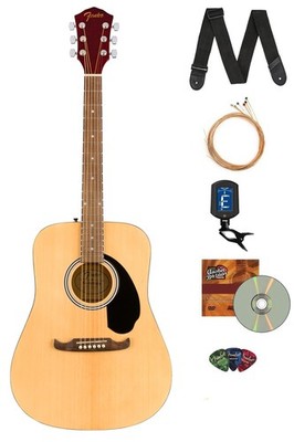 Fender FA-125 Dreadnought Acoustic Guitar - Natural w/ Gig Bag